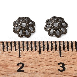 真鍮製ビーズキャップ  アンティークブロンズ  6x1.5mm  穴：0.8mm&nbsp;EC134-AB