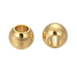 304ステンレススチールビーズ  ロンデル  ゴールドカラー  6x4.5mm  穴：3mm&nbsp;STAS-D448-067G