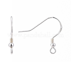 925スターリングシルバーピアスフック  スタンプ925個付き  銀  18x19x2mm  穴：2mm  ピン：0.6mm&nbsp;X-STER-K167-050S