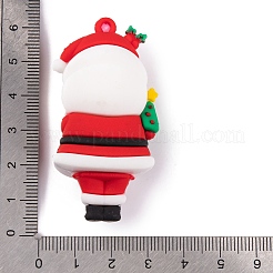 ポリ塩化ビニールのプラスチックチャーム  クリスマステーマ  サンタクロース  57x29x22.5mm  穴：3.5mm&nbsp;KY-S172-02B