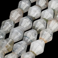 天然石瑪瑙ビーズ連売り  染め＆加熱  双円錐形  ホワイト  15~17.5x13~14.5mm  穴：1.2~1.4mm  約25個/連  15.39''（39.1センチメートル）&nbsp;GG-L001-D02-02B