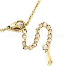誕生日の花 304 ステンレススチールペンダントネックレス 女性用  アズキチェーンネックレス  18KGP本金メッキ  レオ  17.72インチ（45cm）  ペンダント：17x13mm&nbsp;STAS-S124-03G-05