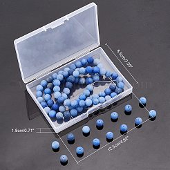 染色・加熱された天然ブルーアベンチュリンビーズ連売り  艶消し  ラウンド  藤紫色  8mm  穴：1mm  約46個/連  14.9インチ  1連売り/箱&nbsp;G-AR0001-54