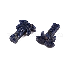 天然ソーダライトココナッツツリーペンダント  ヤシの木のチャーム  27~28x19~22x5~6mm  穴：1.2~1.5mm&nbsp;G-N342-02A