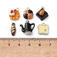 合金エナメルチャーム  混合形状チャーム  プラチナ＆ライトゴールド  ミックスカラー  12.5~15.5x5~15.5x4~8.5mm  穴：1.2~1.4mm&nbsp;AL-CBA3844-01