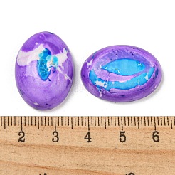 ナチュラルインペリアルジャスパーカボション  染め  オーバル  紫色のメディア  25x18~18.5x7mm&nbsp;G-N342-27A