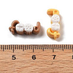 かわいいミニ漫画シリーズ樹脂カボション  ミックスカラー  言葉 食べ物  17x16x5mm&nbsp;CRES-I037-05A