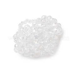3 個 3 色電気メッキガラスペンダント  ハート  多面カット  ミックスカラー  28~29x28~29x14mm  穴：4mm  1pc /カラー&nbsp;PALLOY-MZ00829
