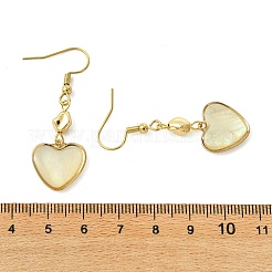 304ステンレススチールダングルイヤリング  シェルペンダント付き  ゴールドカラー  混合図形  45~50.5x10~17mm&nbsp;EJEW-JE07172