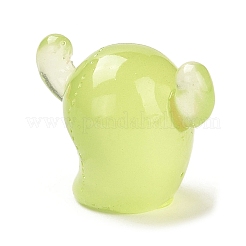 蓄光樹脂のかわいいオーナメント  暗闇で光る  マイクロ風景の装飾  淡緑色  19.5x25.5x16.5mm&nbsp;RESI-I054-02H