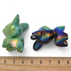 UVメッキアクリルパーツ  鹿  ミックスカラー  39x28x32mm  穴：2.6mm&nbsp;PACR-Q008-21