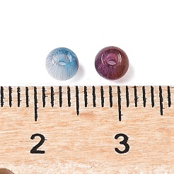 ガラスキャッツアイシードビーズ  ラウンド  ツートン  ミックスカラー  4mm  穴：1mm  約130個/10g/セット&nbsp;GLAA-V001-4mm
