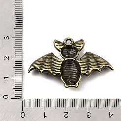 合金のチベット風チャーム  カドミウムフリー＆鉛フリー  バット  アンティークブロンズ  26x40x6mm  穴：1.8mm  約202個/1000g&nbsp;FIND-C043-006AB