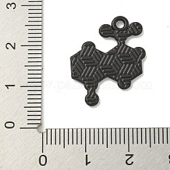 化学科学テーマ合金エナメルペンダント  ブラック  化学分子の魅力  21.5x18x1.5mm  穴：1.8mm&nbsp;ENAM-I060-14E