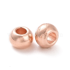 304ステンレススチールビーズ  ラウンド  ローズゴールド  4x3mm  穴：2mm&nbsp;STAS-H400-4mm-45RG