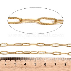 304ステンレススチールテクスチャアズキチェーン  スプールで  イオンプレーティング（ip）  ハンダ付け  18KGP本金メッキ  9x3.5x1mm&nbsp;CHS-H118-11G