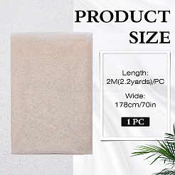 ポリエステルグリッターメッシュ生地  ウェディングドレス ベール アクセサリー  淡い茶色  1780mm  2m / pc&nbsp;DIY-WH0699-24A