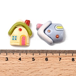 オペーク樹脂カボション  ハウス  ミックスカラー  20~22x16~22x6~7.5mm&nbsp;RESI-K046-05