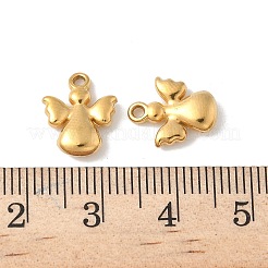 304ステンレススチールチャーム  イオンプレーティング（ip）  天使のチャーム  18KGP本金メッキ  12.5x10x3.5mm  穴：1.2mm&nbsp;STAS-F320-05G