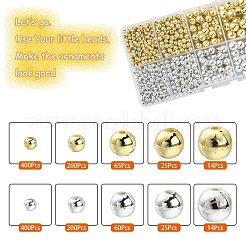 ABSプラスチックビーズ  環境に優しい電気メッキビーズ  ラウンド  ミックスカラー  3~10mm  穴：1.4~2.3mm  1403個/箱&nbsp;KY-YW0001-20