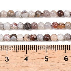 天然メキシコ瑪瑙ビーズ連売り  ラウンド  3~4mm  穴：0.6mm  約113個/連  15.35''（39センチメートル）&nbsp;G-G345-B01-3mm
