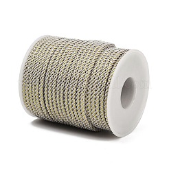 ナイロン編組コード  ミランコード／メタリック糸を撚り合わせたもの  レモンシフォン  3mm  約21.87ヤード（20m）/ロール&nbsp;NWIR-C004-02A