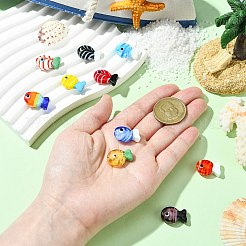 10個10スタイル手作りランプワークビーズ  魚  ミックスカラー  19~21x12~20x7.5~10.5mm  穴：0.8~1.8mm  1個/スタイル&nbsp;LAMP-CJ0002-57