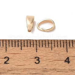 ベイルにスナップメッキ真鍮ラック  長持ちメッキ  鉛フリー＆カドミウムフリー  ライトゴールド  6x2.5x4mm  穴：3x5mm&nbsp;KK-F873-34KCG