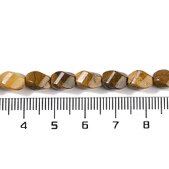 天然石翡翠ビーズ連売り  ツイスト  8.5x5.5x5.5mm  穴：0.5mm  約47~49個/連  15.75''~15.94''（40~40.5センチメートル）&nbsp;G-K362-F02-01