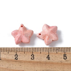 天然レインボーアラシャンアゲートチャーム  染め  スターのチャーム  ピンク  13~13.5x14~14.5x5~5.5mm  穴：1.2mm&nbsp;G-G194-02D