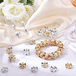 100 個 2 色不透明アクリルビーズ  波形  ミックスカラー  16x7mm  穴：3mm  50個/カラー&nbsp;OACR-SC0002-86