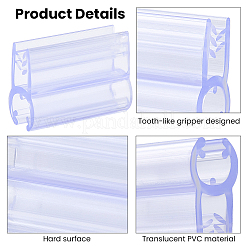 PVCプラスチックメモクリップ30個  値札ホルダー  長方形  透明  1.8x2.45x1.05cm&nbsp;AJEW-CP0011-38