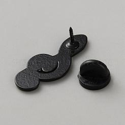 プライドレインボーミュージカルテーマエナメルピン  バックパック用合金ラペルピンバック  音符  31.5x13mm&nbsp;JEWB-Q047-01B-EB