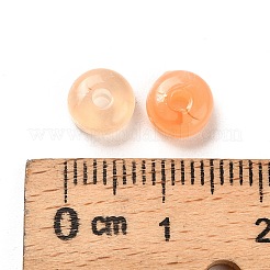透明なアクリルビーズ  フラットラウンド  ダークオレンジ  7x4mm  穴：1.8mm  約3300~3448個/500g&nbsp;OACR-Z030-04H