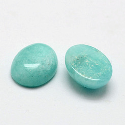 楕円形の天然アマゾナイトのカボション  10x8x3~4mm&nbsp;X-G-O147-02B