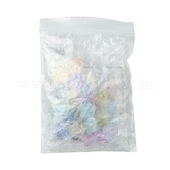 ベーキングペイントガラスビーズ30個  花  パールピンク  12.5x13x4.5mm  穴：1.2mm&nbsp;GLAA-FS0001-97C