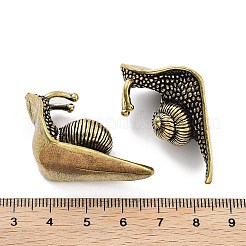 真鍮製のカタツムリの置物、家のデスクトップの風水の装飾用の彫像  アンティークブロンズ  23.5x18x34.5mm&nbsp;KK-A216-05A-AB