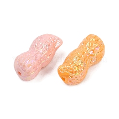 不透明なアクリルビーズ  ピーナッツ  ABカラーメッキ  ミックスカラー  24.5x11.5x11mm  穴：2mm  約275個/500g&nbsp;OACR-C022-10