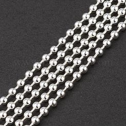 304ステンレススチールボールチェーンマルチ連ブレスレット女性用  銀  7-1/8インチ（18cm）&nbsp;BJEW-G669-11S