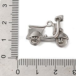 変色しない304ステンレススチールペンダント  電気自動車の魅力  ステンレス鋼色  18x23x7.5mm  穴：1.2mm&nbsp;STAS-N103-39P