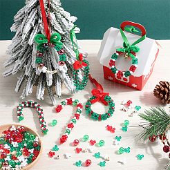 アクリルとプラスチックのクリスマスキャンディビーズセット  ミックスカラー&nbsp;DIY-SC0026-81C