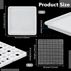 アクリル水槽底断熱ボード1枚  PPプラスチックペットケージトレイ1個付き  ホワイト  295x297x7mm&nbsp;AJEW-NB0008-46