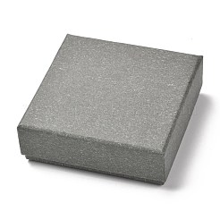 四角い紙箱  スナップカバー  スポンジマット付き  アクセサリー箱  グレー  11.2x11.2x3.9cm  インナーサイズ：103x103mm&nbsp;CBOX-L010-A03