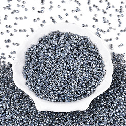ガラスシードビーズ  セイロン  ラウンド  濃いグレー  8/0  3mm  穴：1mm  約10000個/ポンド&nbsp;SEED-A011-3mm-149