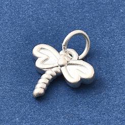 丸カン付きの上質なシルバーのトンボチャーム  銀  12x13x3mm  穴：4mm&nbsp;LS-STER-I022-01S