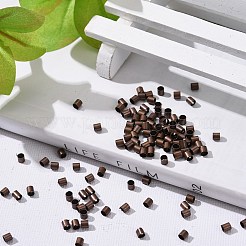 真鍮製つぶし玉カシメ玉  カドミウムフリー＆鉛フリー  チューブ  赤銅色  サイズ：約2.5mm長  2.5 mm幅  穴：2mm  550個/約10g&nbsp;X-KK-S069-R-LF