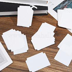 100個 2スタイル プラスチック ビニールレコード用仕切り  アルバム、CD、DVD、メディア、本棚収納用の長方形オーガナイザー  ホワイト  93~97x69x0.5mm  50個/スタイル&nbsp;FIND-FH0012-14