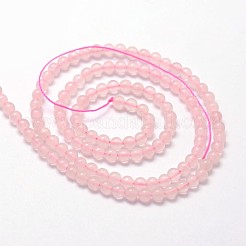 天然石ローズクォーツビーズ連売り  ラウンド  2mm  穴：0.5mm  約166個/連  40cm&nbsp;X-G-N0195-04-2mm