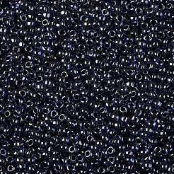 TOHOラウンドシードビーズ  日本製シードビーズ  （クリスタルネイビーブルーの裏地付き光沢362)個  8/0  3mm  穴：1mm  約222PCS /ボトル  10 G /ボトル&nbsp;SEED-JPTR08-0362