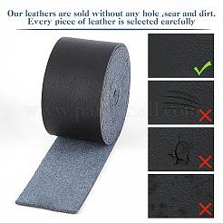 フラットマイクロファイバーイミテーションレザーコード  服飾材料  ブラック  37x1.5mm  約2.19ヤード（2m）/ロール&nbsp;LC-WH0006-07C-01
